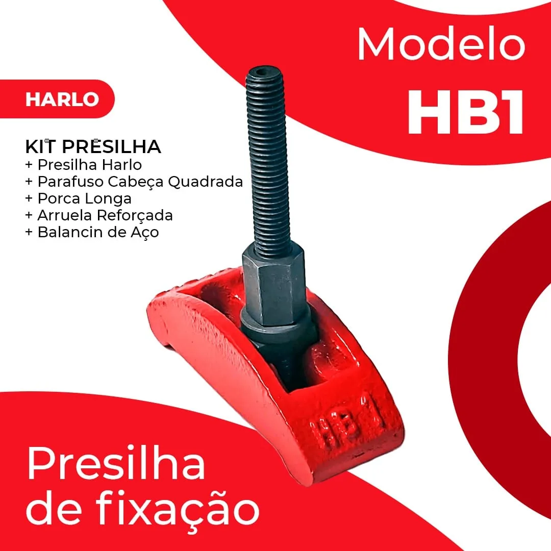 Presilha Harlo HB1 — kit de fixação industrial